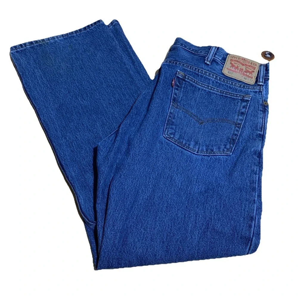 Levi's 517 Bootcut Jeans W40 X‎ L32 Blue Denim Pants Classic Vintage Style